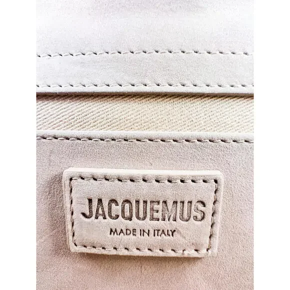 Jacquemus Le Grand Bambino Nubuck Leather Top Handle Bag Beige - Picture 8 of 9